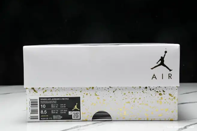 Reps LUCY Gold AQ9129-170 Metallic Retro 4 Jordan 0610